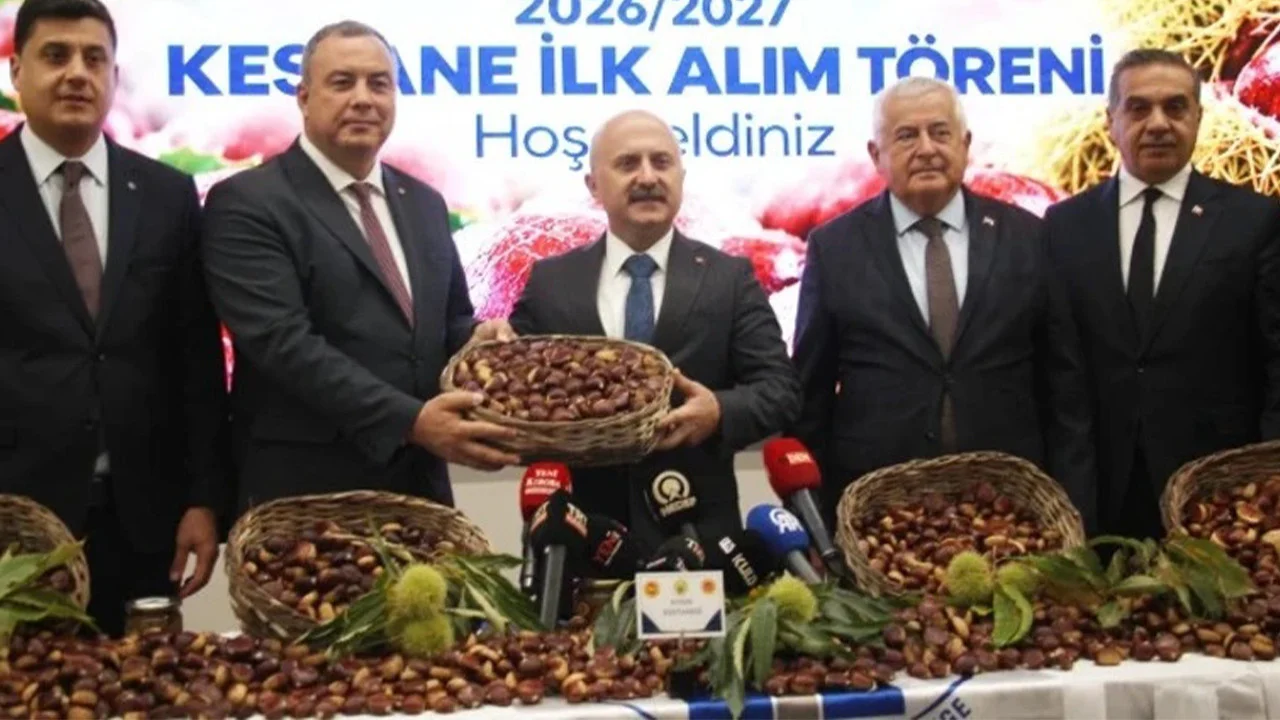 Coğrafi işaret tescilli Aydın kestanesi sembolik olarak kilogramı 600 TL’den satın alındı